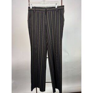 Ideology Womens Low Rise Striped Pants Size 8 Black With Multicolor Stripes